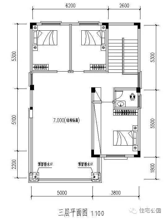 微信公众号:住宅公园,免费300套别墅自建房户型图纸,免费3套装修设计