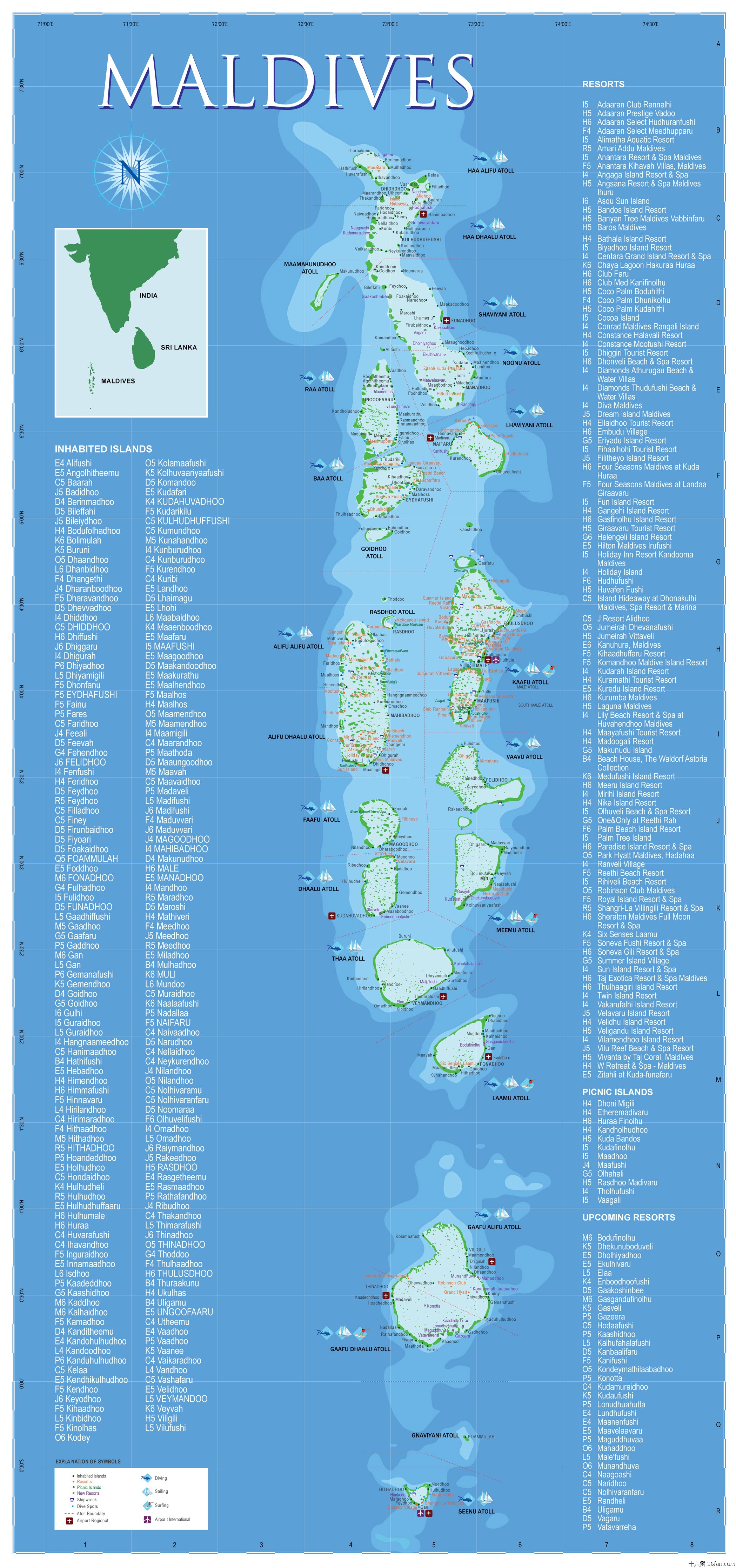 马尔代夫地质地形图图片