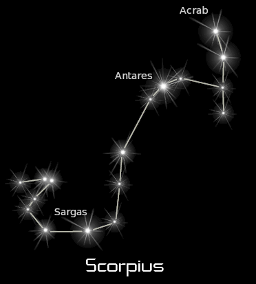 天蝎座星象图图片