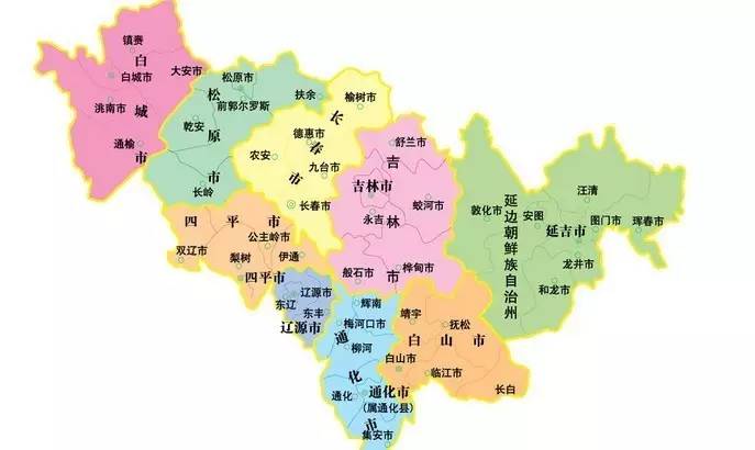 吉林省县级地图图片