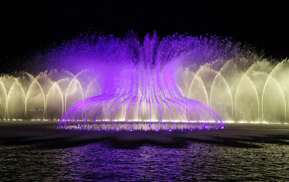 泰山西湖喷泉位置图片