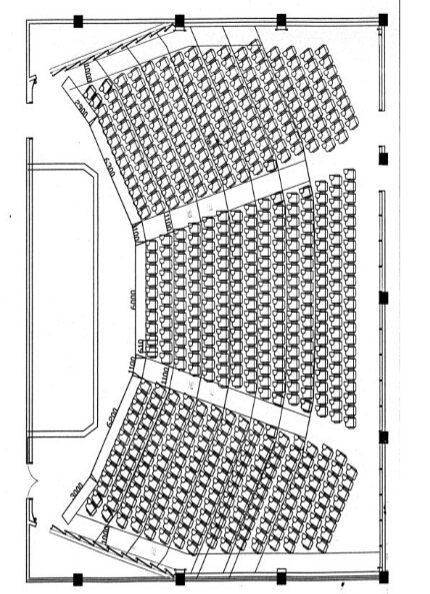 常见礼堂椅平面图介绍