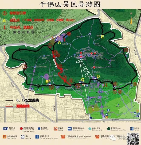 千佛山地图景区地图图片