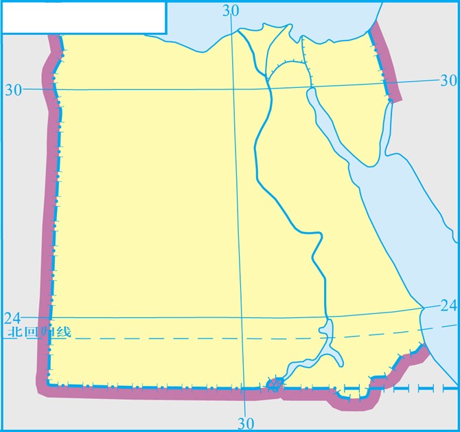 埃及轮廓简图地形图片