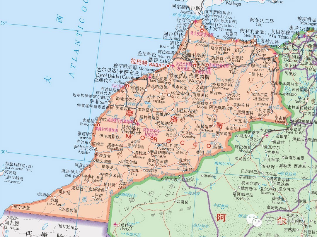 摩洛哥地图 行政区划图片