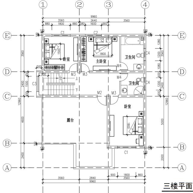 正立面圖:剖面圖:微信公眾號:住宅公園,免費300套自建房圖紙下載,本地