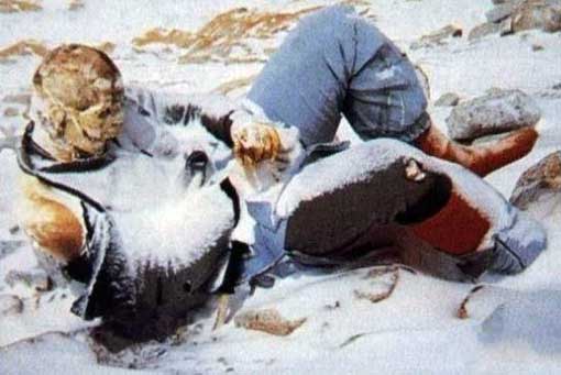 珠穆朗玛峰的尸骨图片