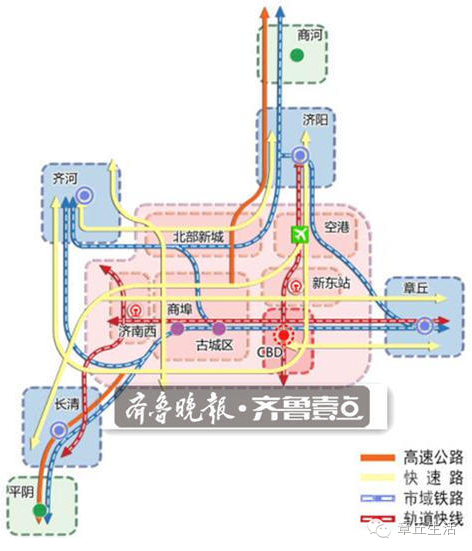 章丘商河平阴建6条市域铁路,来看济南的新公交网!