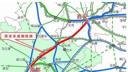 西安到成都铁路路线图图片