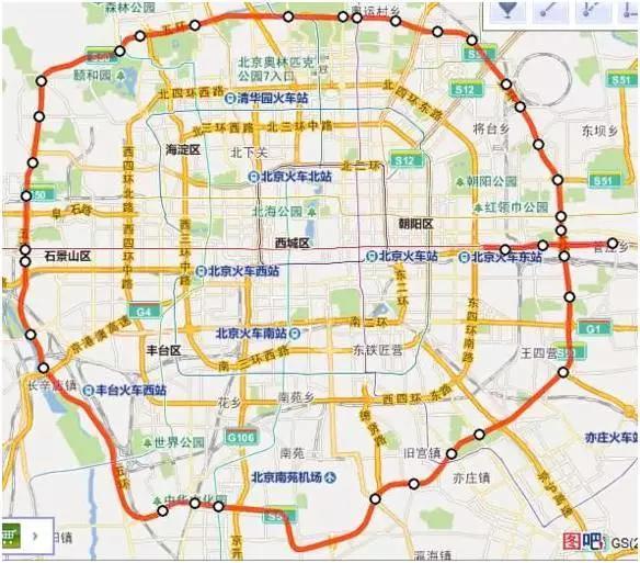 北京七环详细地图图片