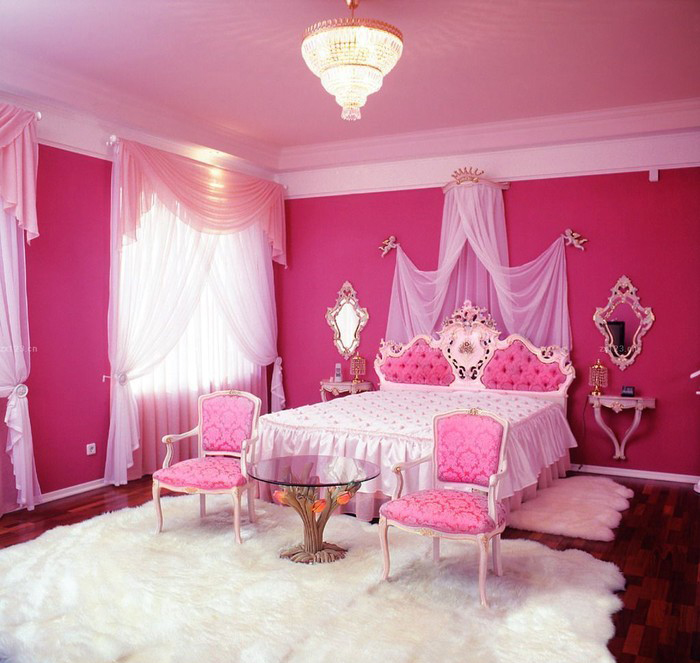 蔷薇色卧室搭配图片
