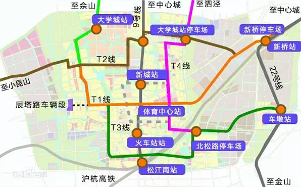 松江电车线路清晰大图图片