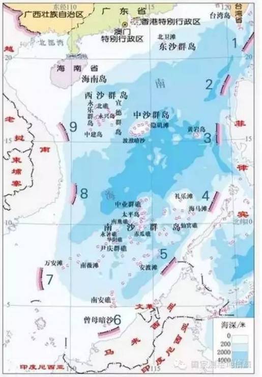 南海东沙群岛位置图图片