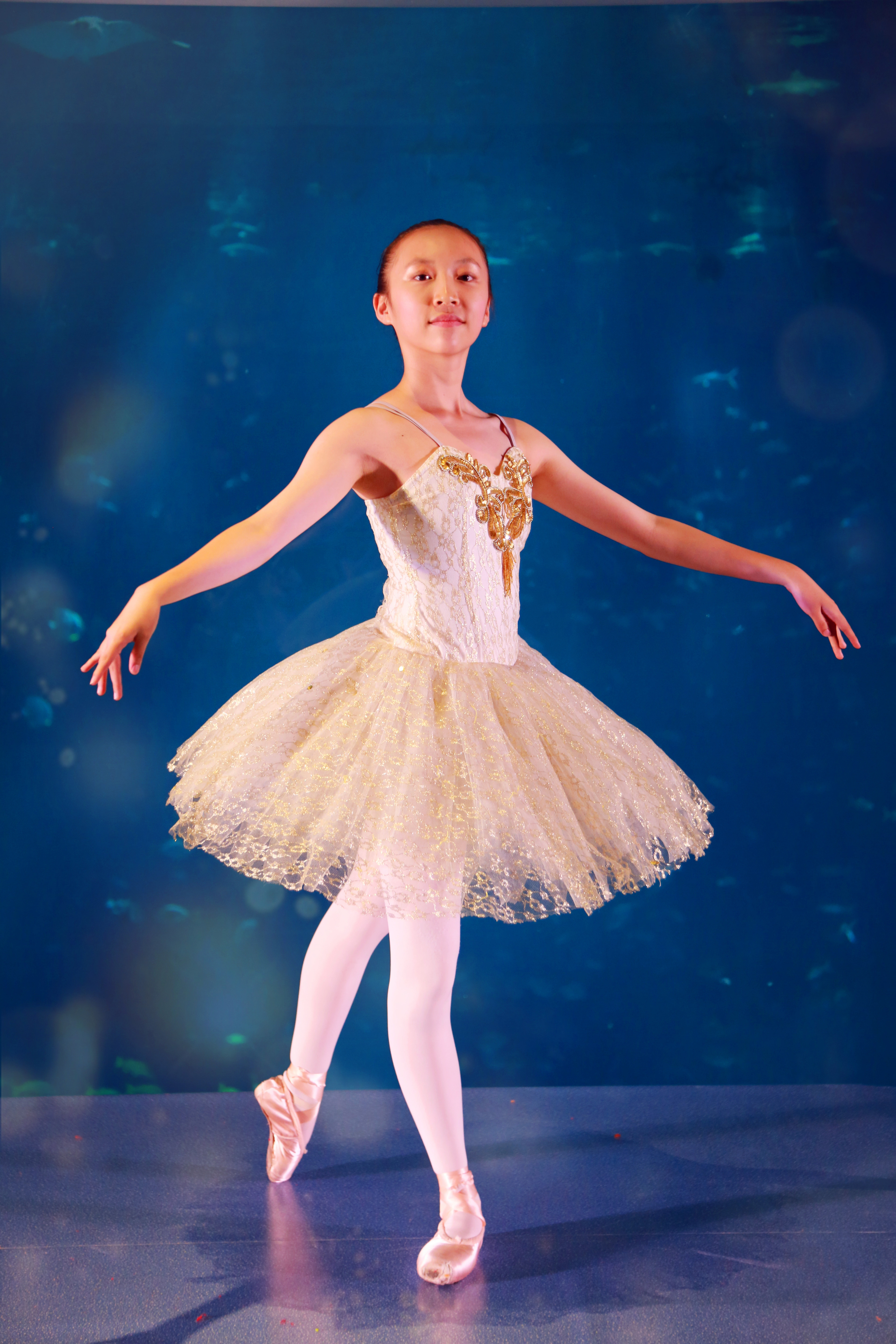 少儿才艺大赛的帷幕,一场来自南昌万达城万达茂海洋乐园内的芭蕾舞