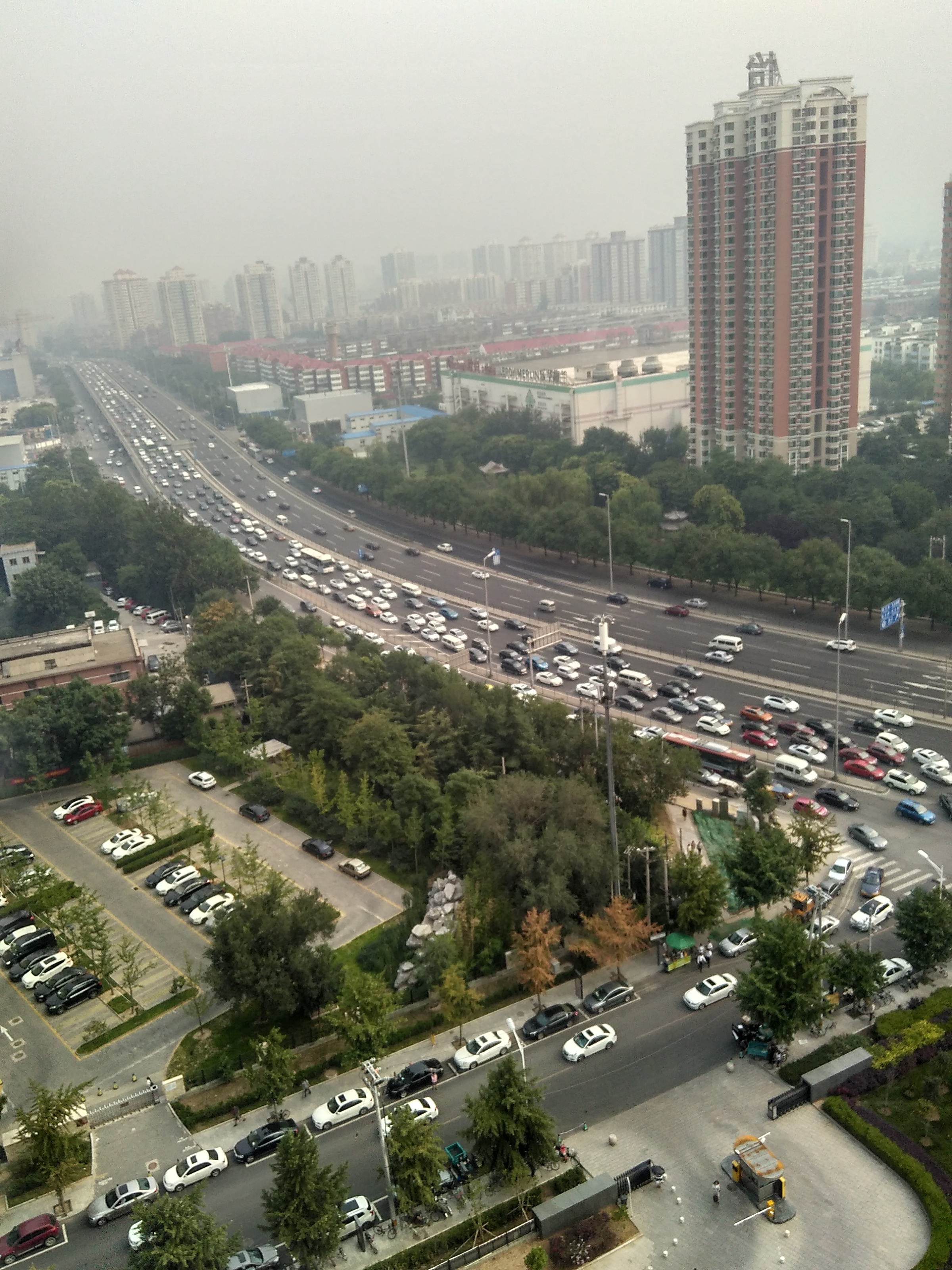 北京四环堵车图片