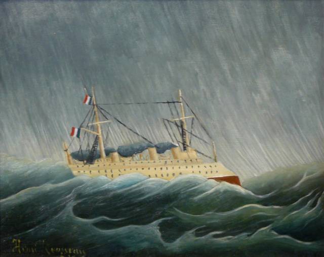 卢梭《暴风雨中摇摆的船》77《暴风雨中摇摆的船》由亨利·卢梭创作