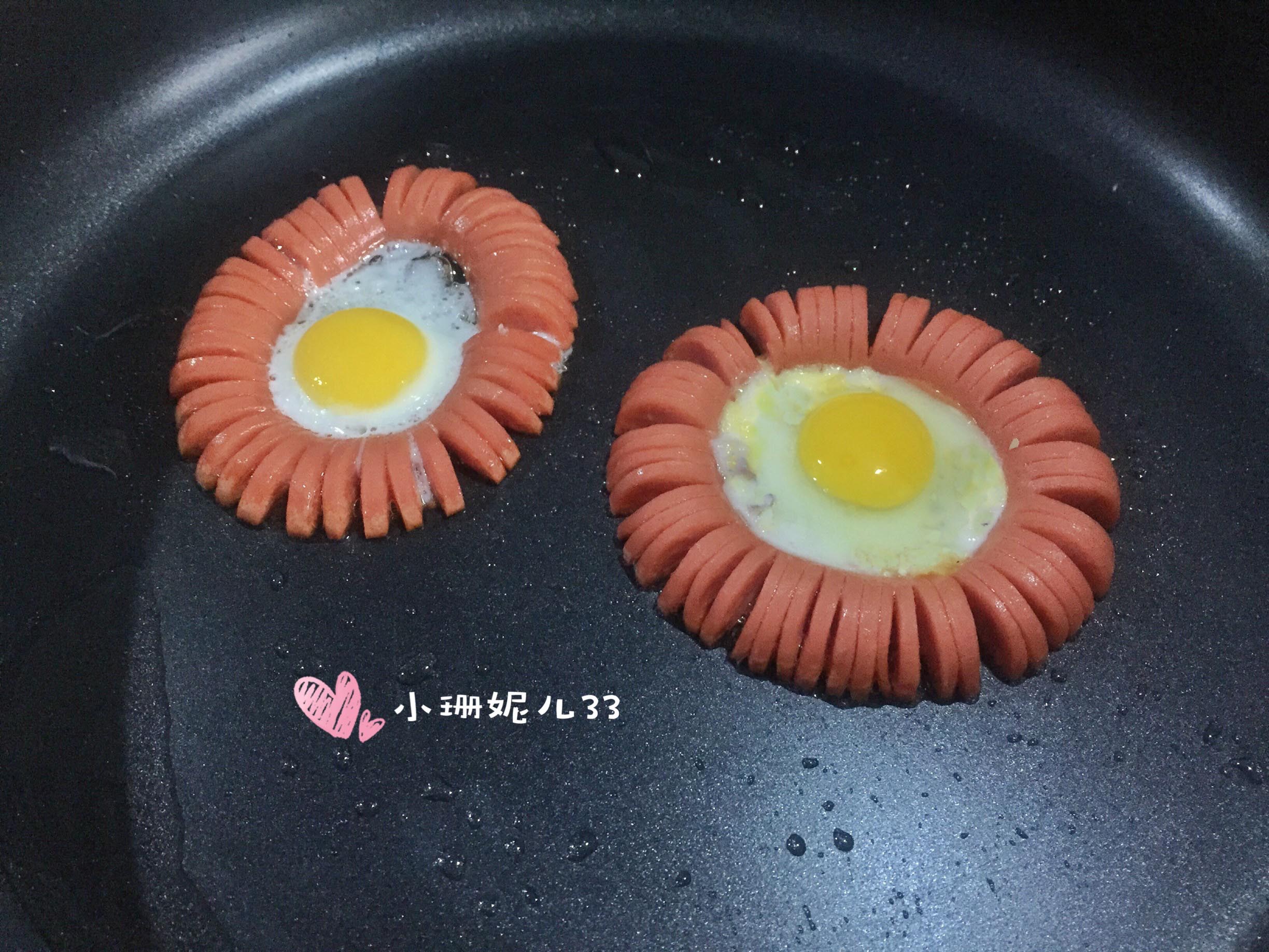 火腿太阳蛋 火腿肠煎蛋(内附心形煎蛋的做法)