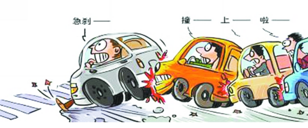 汽车急刹车漫画图片图片