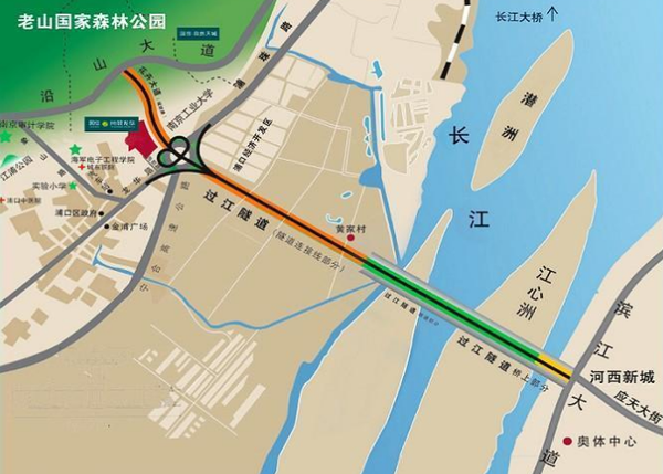 南京长江六桥的位置图图片