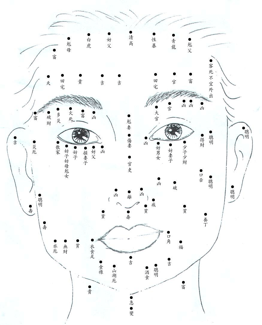 女人面部痣的分析图图片