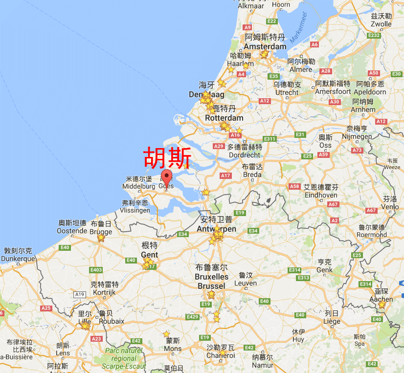 荷兰周边地图图片