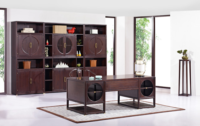 檀颂书房,于骨感流畅的线条和干净纯粹的色调中,完美诠释出新中式家具