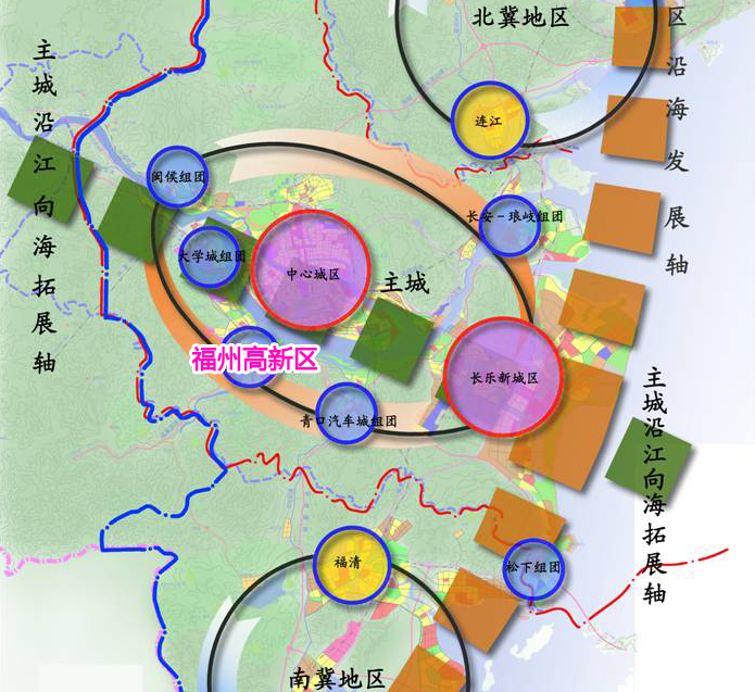 根据规划,包括高新区在内的闽侯县南部11个乡镇将并入福州中心城区,总
