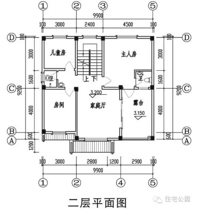 10米x9米别墅图纸图片