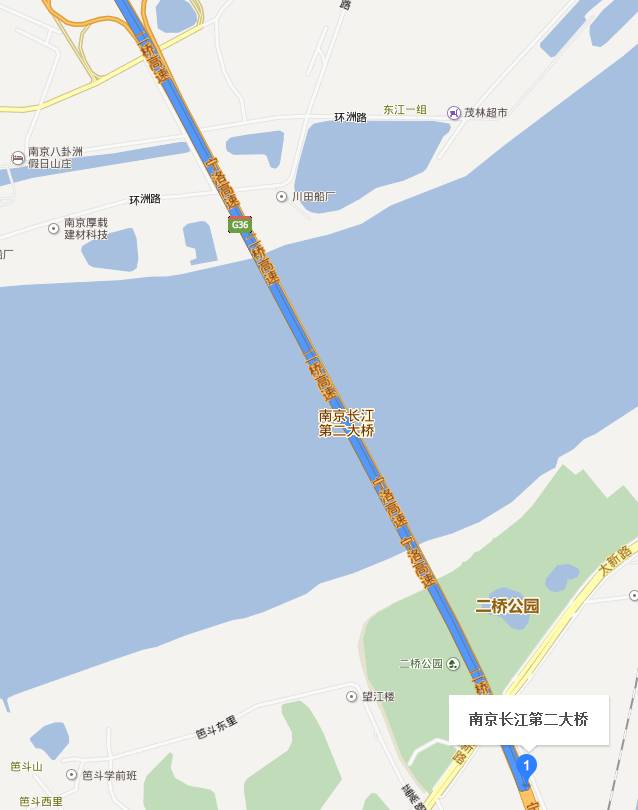 南京长江大桥地图图片