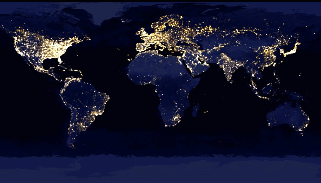 夜景地图(nasa卫星图)图片