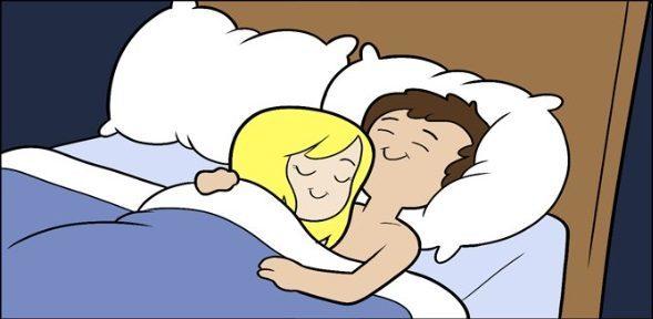 夫妻漫画图片睡觉图片