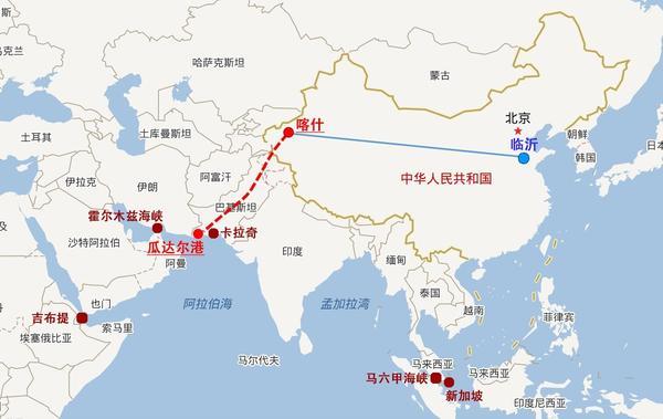 中国和巴铁地图图片