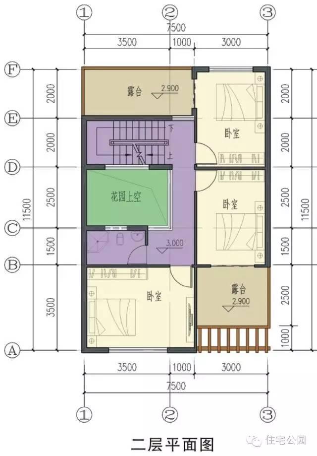 7x15米自建房设计图图片