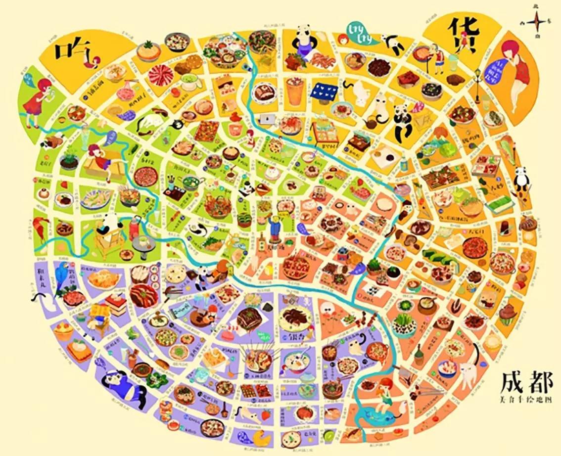 锦江美食地图图片