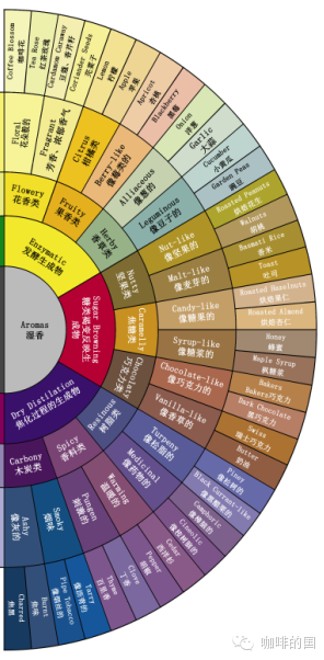 咖啡知识解读精品咖啡风味轮的85种风味