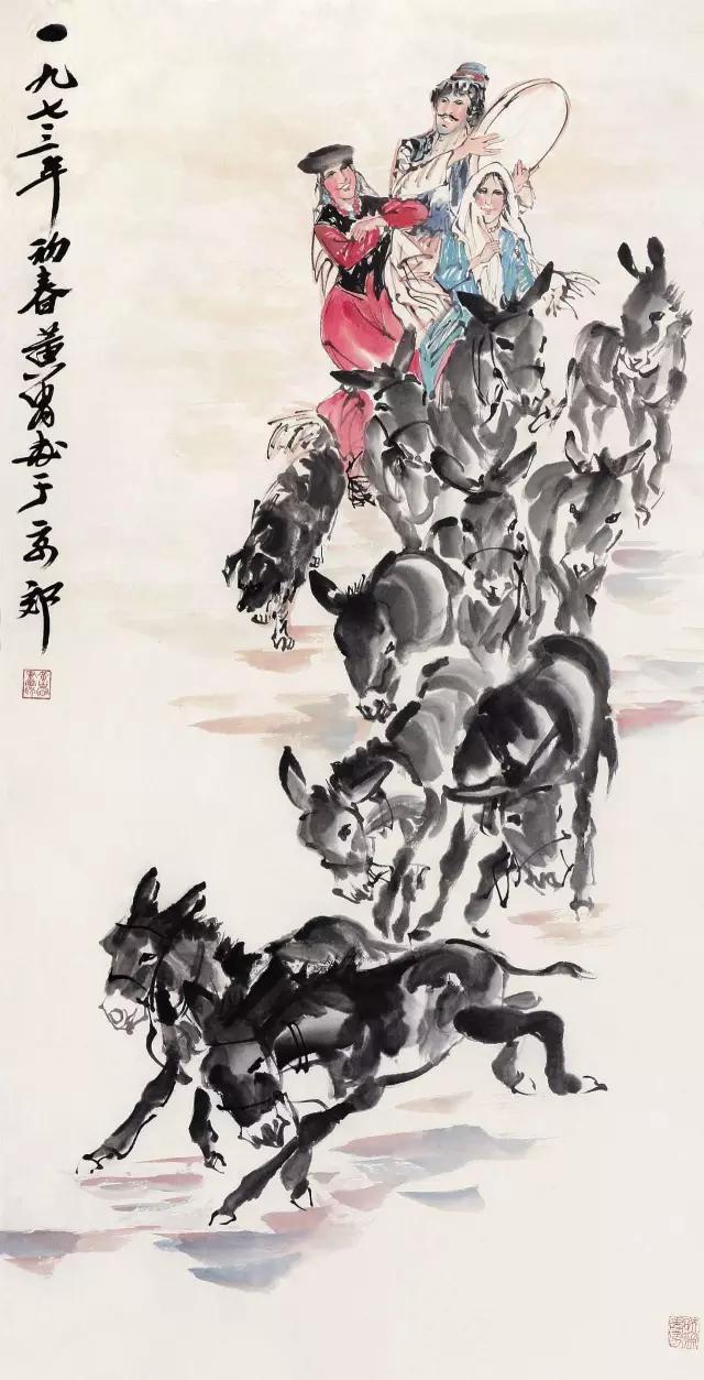 他的恩师,著名老画家赵望云先生曾夸奖说"黄胄画的驴能踢死人!