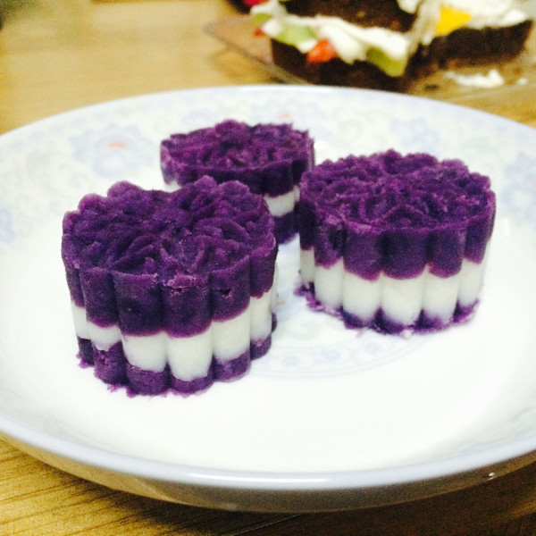 天然美容食物99的美女都不知道紫薯山药糕