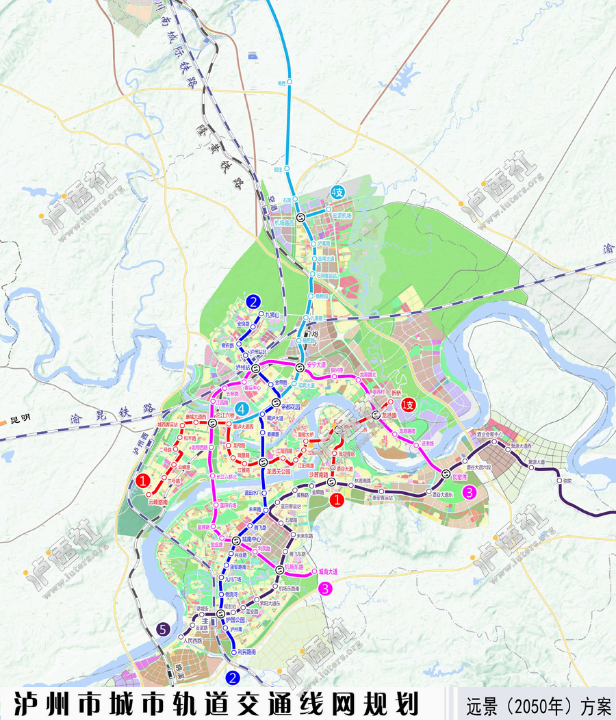 泸州地铁规划线路图图片