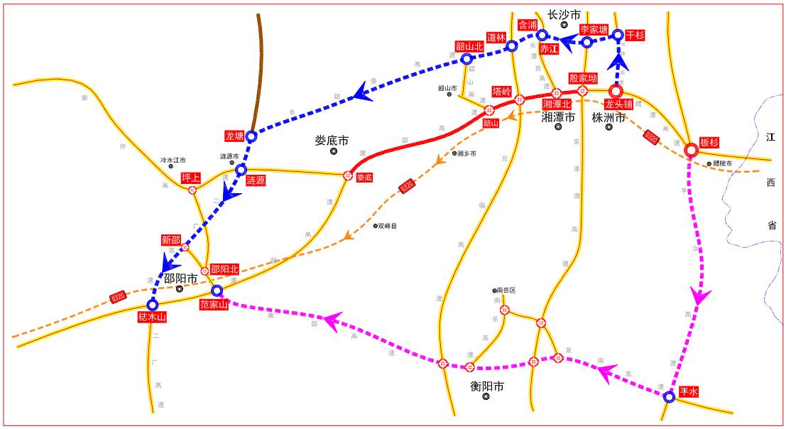 沪昆高速公路经过线路图片