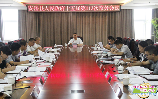 安岳县第十五届人民政府召开第113次常务会议