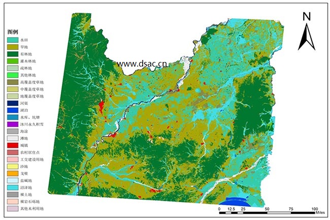 黑龍江省三江平原30m柵格土地利用數據