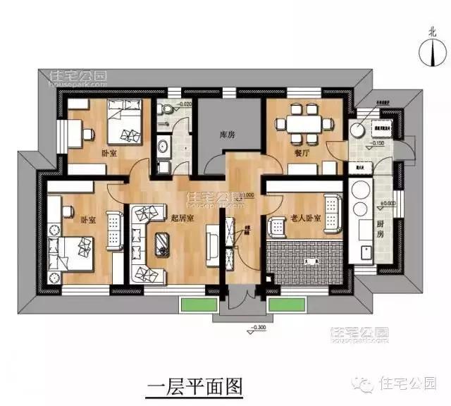 5套帶小院自建平房戶型,照圖紙就能蓋起來!