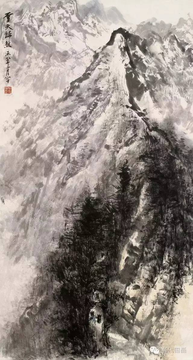 国画大师石鲁山水画作品欣赏