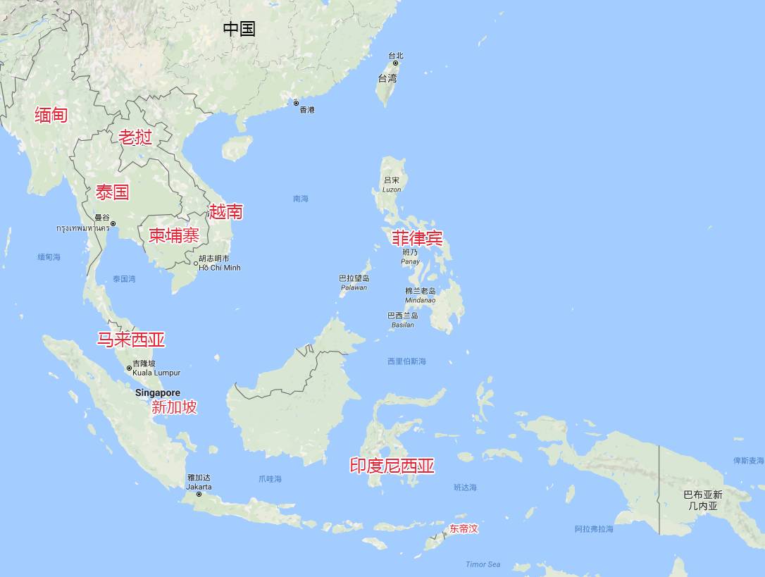 东南亚岛屿地图分布图图片