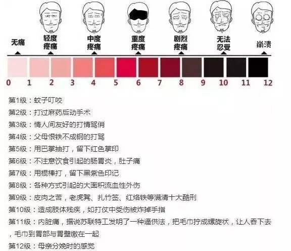 sp工具疼痛等级表图片图片