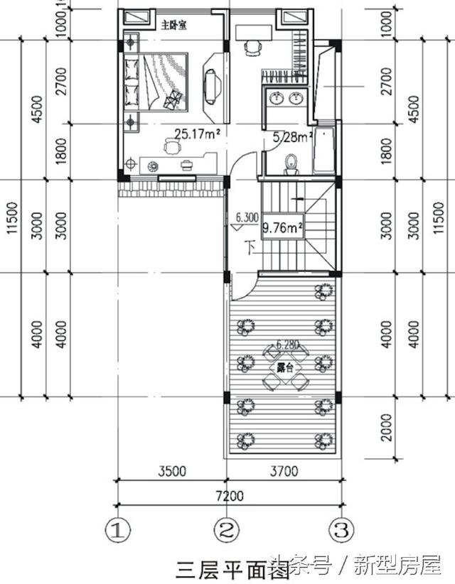 7米米x11米农村户型图图片