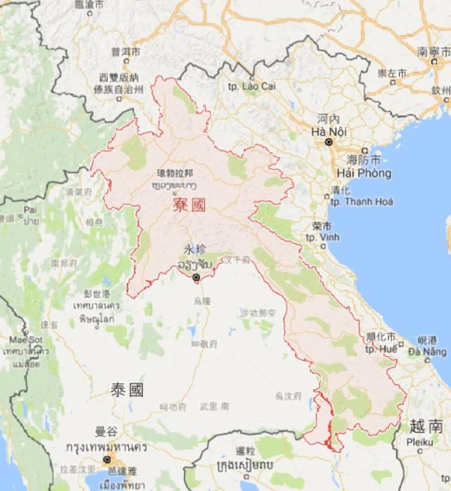 老挝地理位置图片
