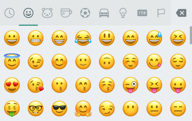 whatsapp測試版帶來了新的表情符號