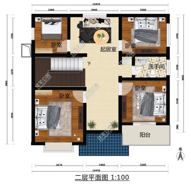 10x10米方正实用自建房小户型,20万就能盖起来!