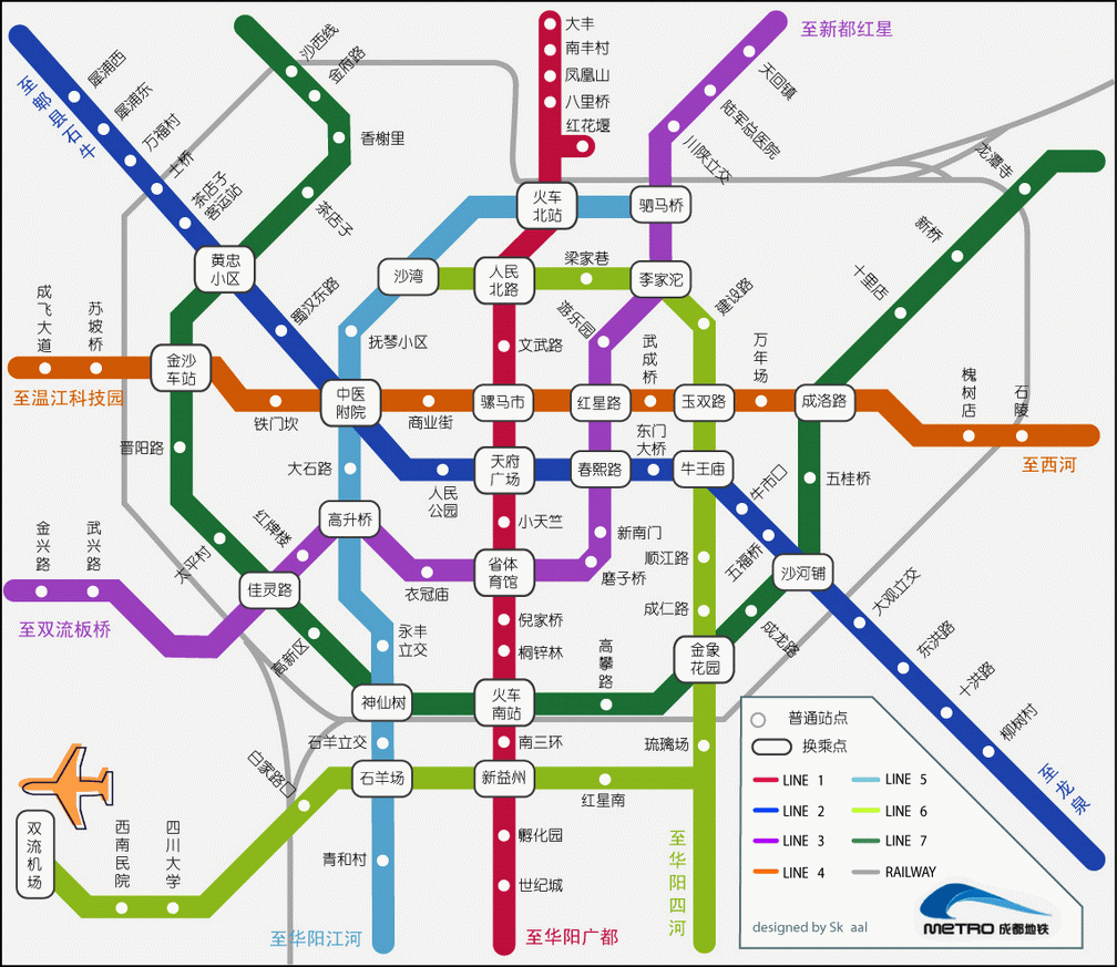天府机场地铁线路图图片
